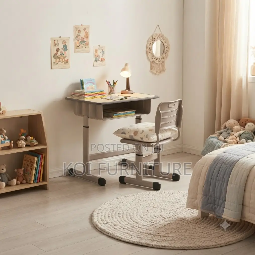 Home Desk; Ergonomic Desk Chair Set With Book Storage