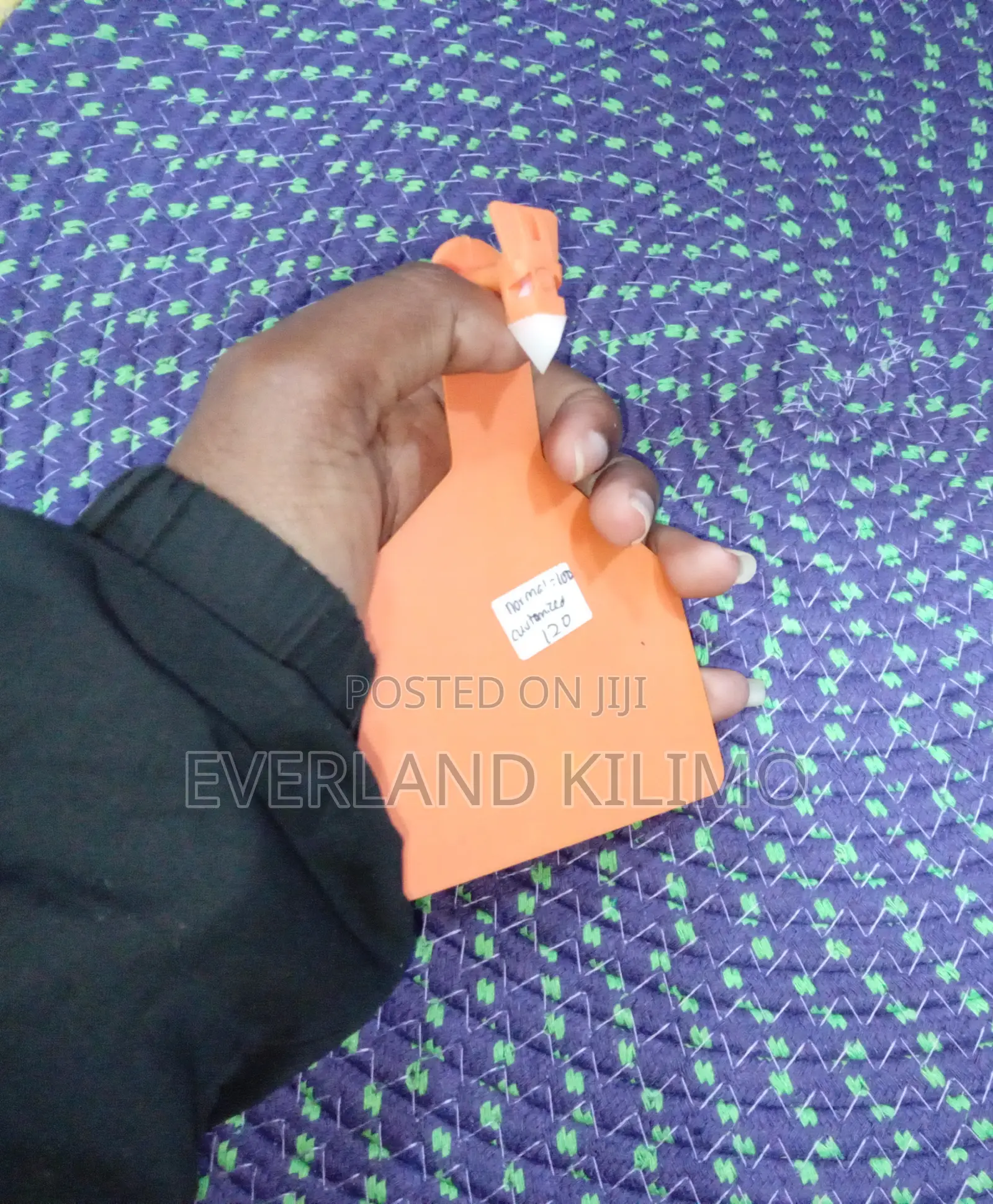 Plastic Z Tags Orange Ar Tags for Cattles - Plain