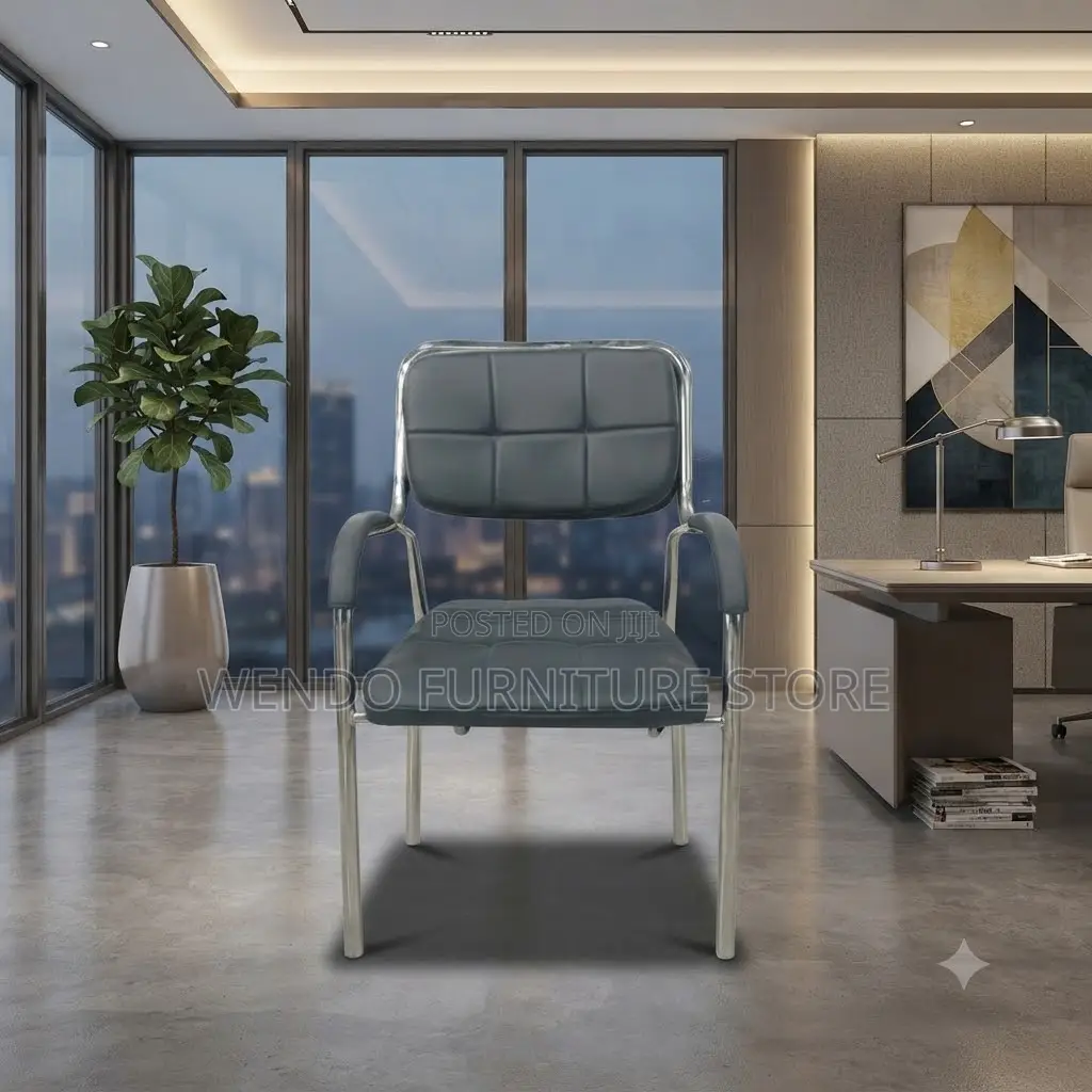 Office Chairs; Katalina Office Leather Visitors Mid Back Chairs