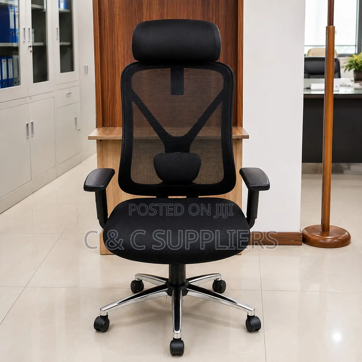 Ergonomic Black Mesh Study Chair.