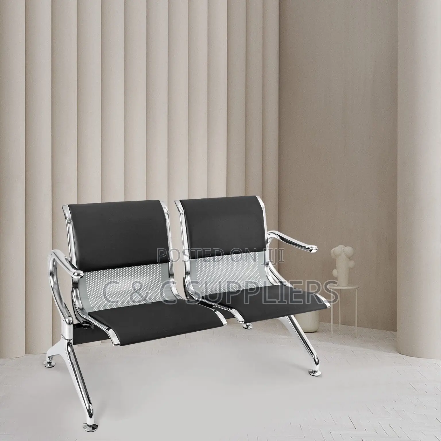 2-Link Padded Airport Waiting Bench