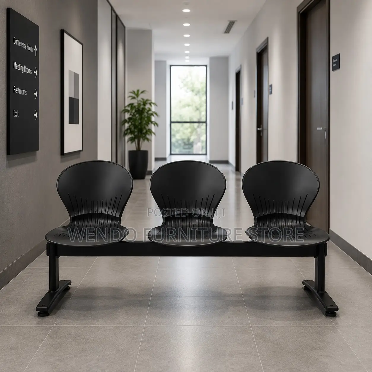 Office Bench; Comfortable Three Seaters Modern Benches