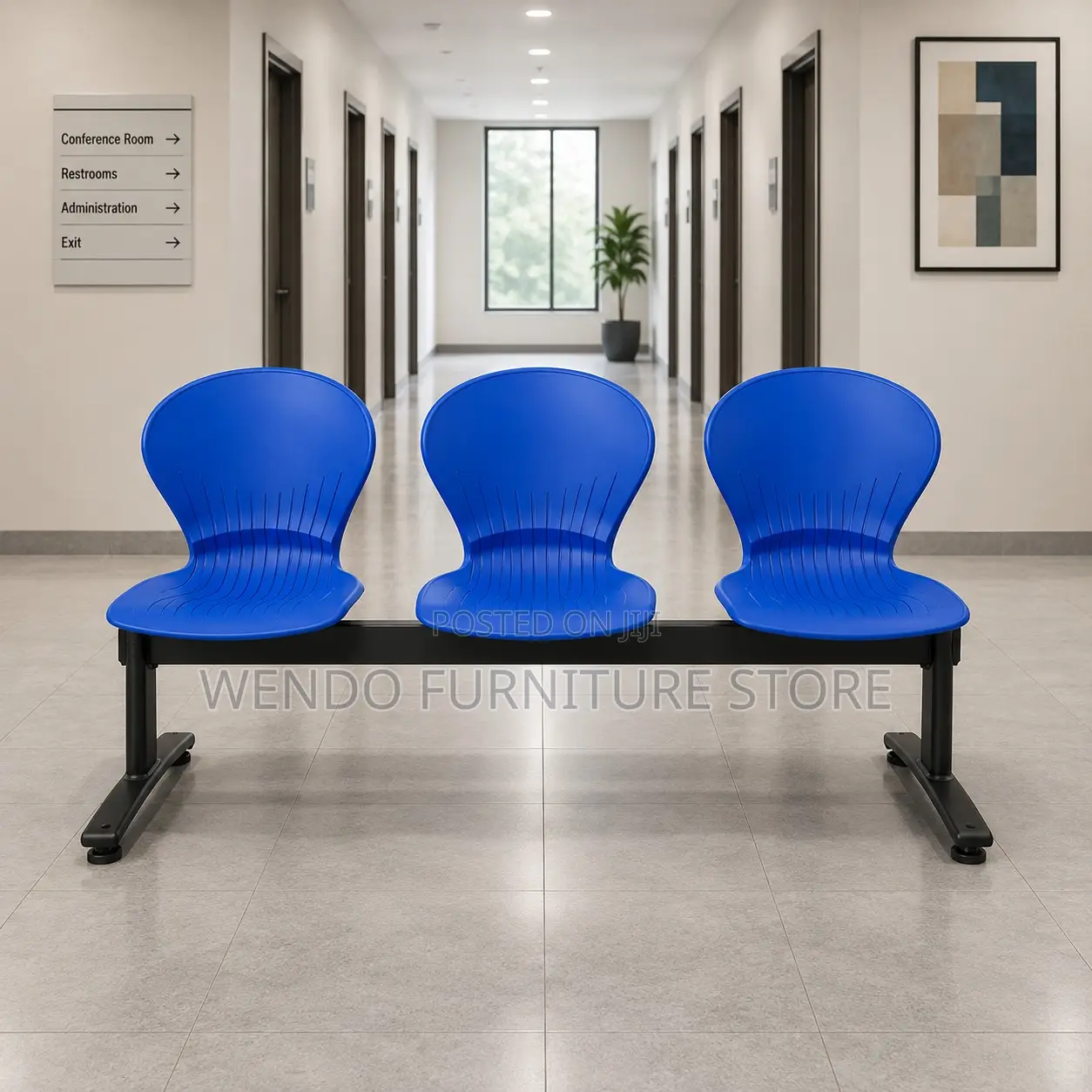Office Bench; Comfortable Three Seaters Modern Benches