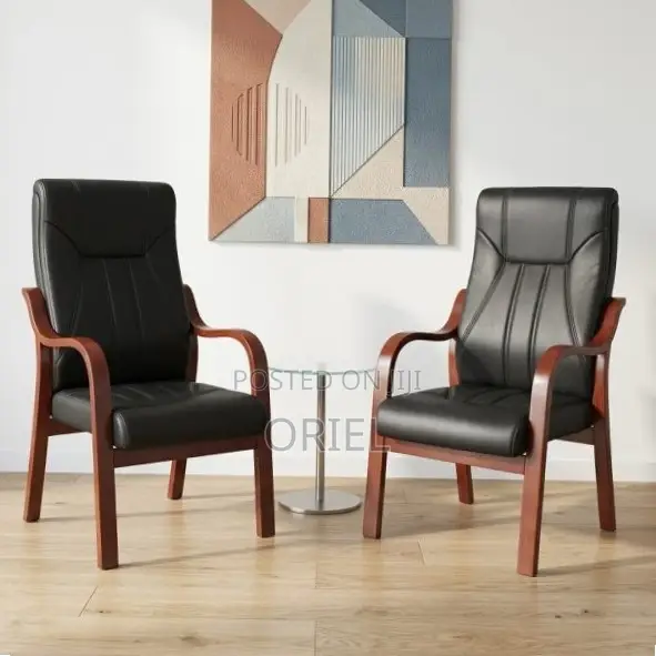 Office Chair Mahogany Frame Office Leather Chair