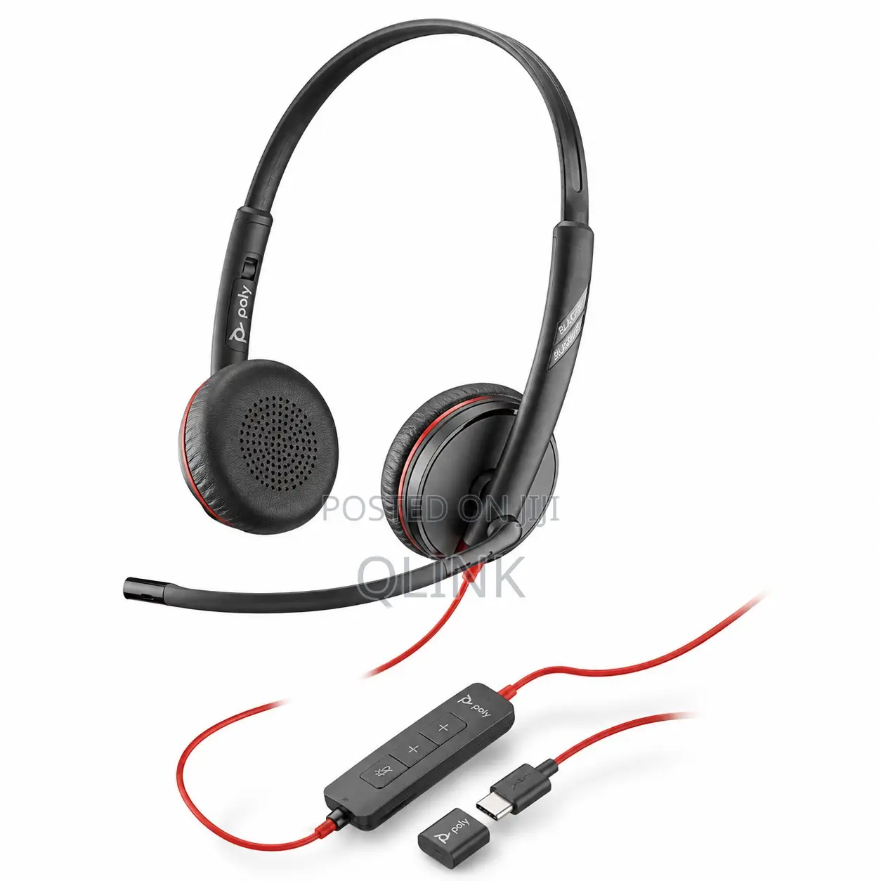 Poly Blackwire 3220 Wired Stereo USB-C Headset +USB-C/A