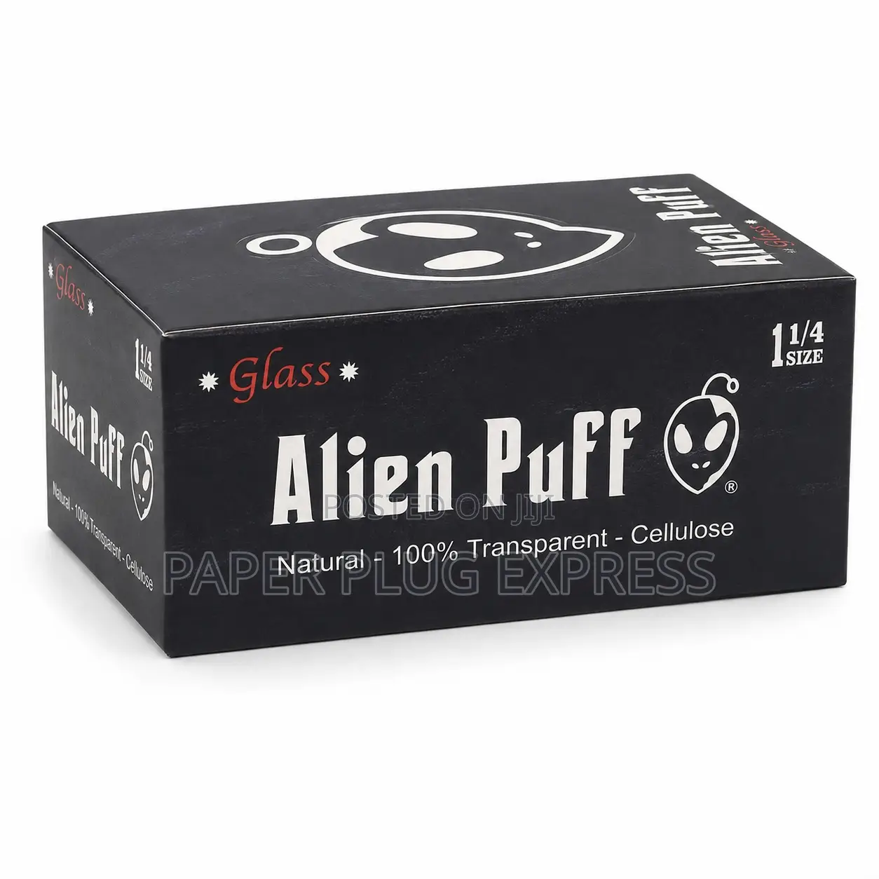 Alien Puff Glass 11⁄4 Transparent Rolling Paper 50 Leaves 24-Booklets
