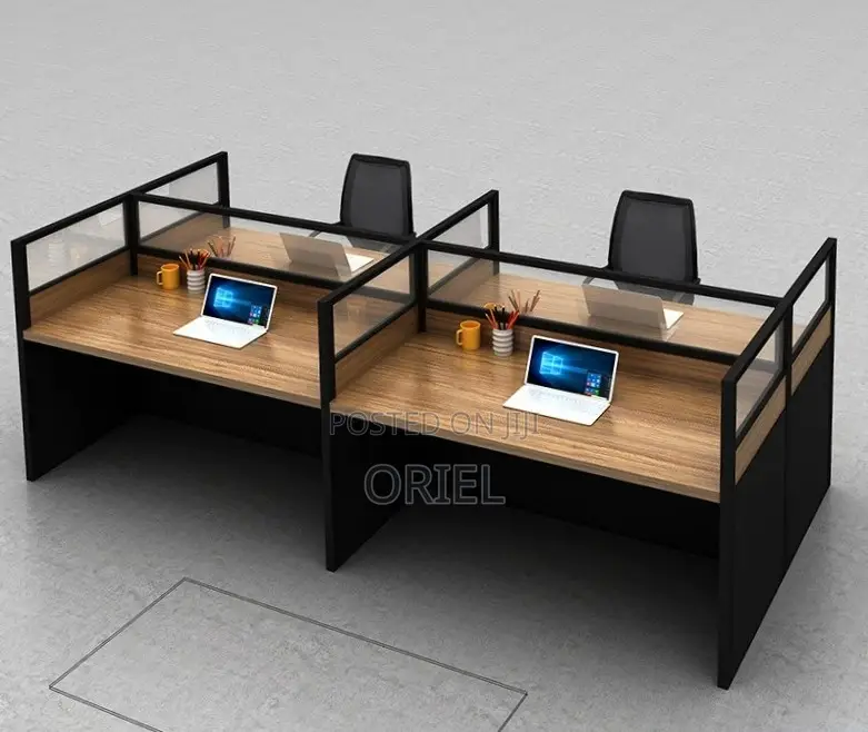Office Workstation : 4-Seater Corporate Office Staff Workstation
