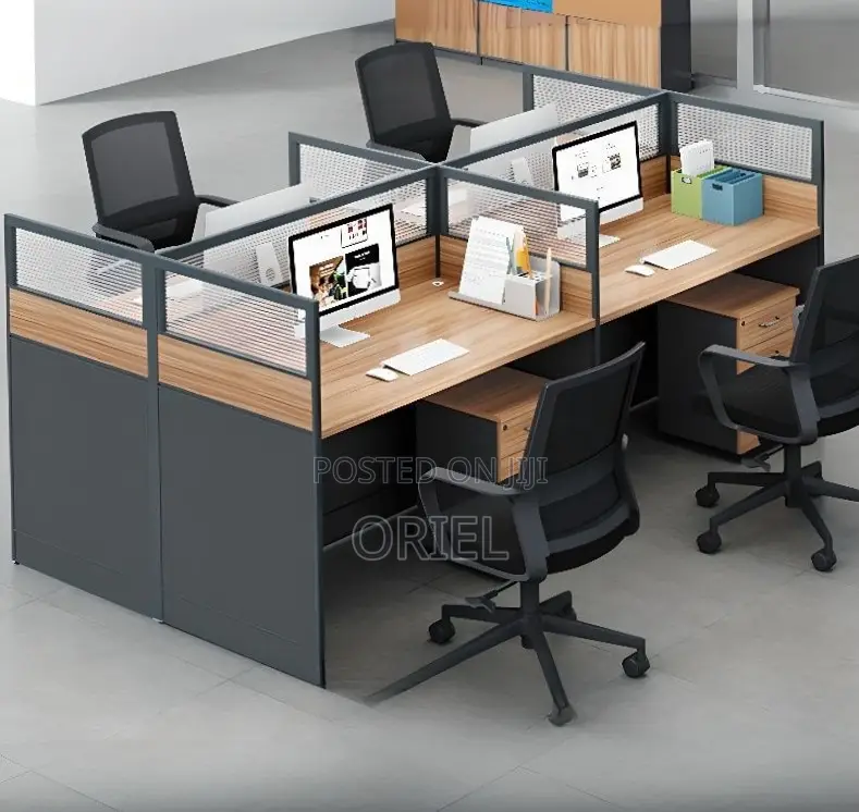Office Workstation : 4-Seater Corporate Office Staff Workstation