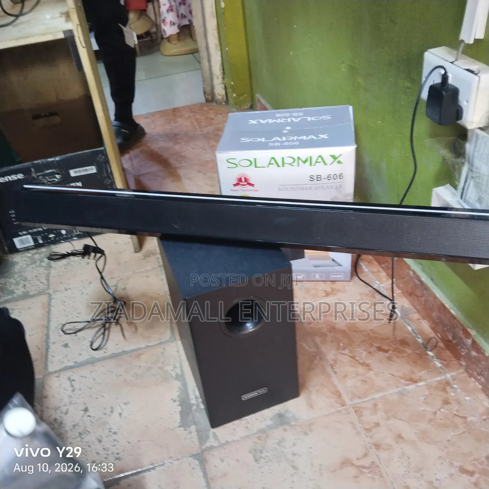 Black 2.1ch Affordable Soundbar System Solarmax Model 606 Sound Bar