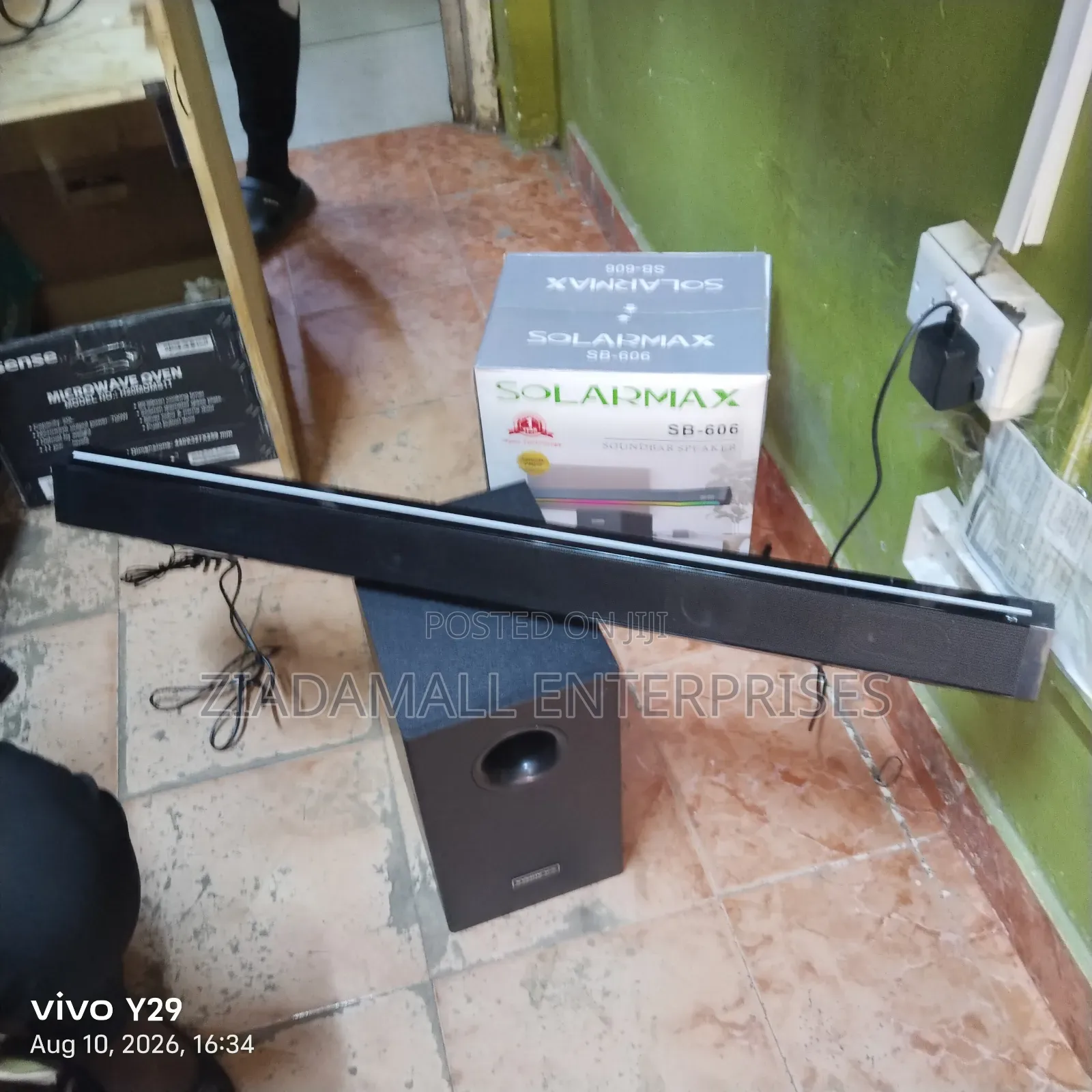 Black 2.1ch Affordable Soundbar System Solarmax Model 606 Sound Bar