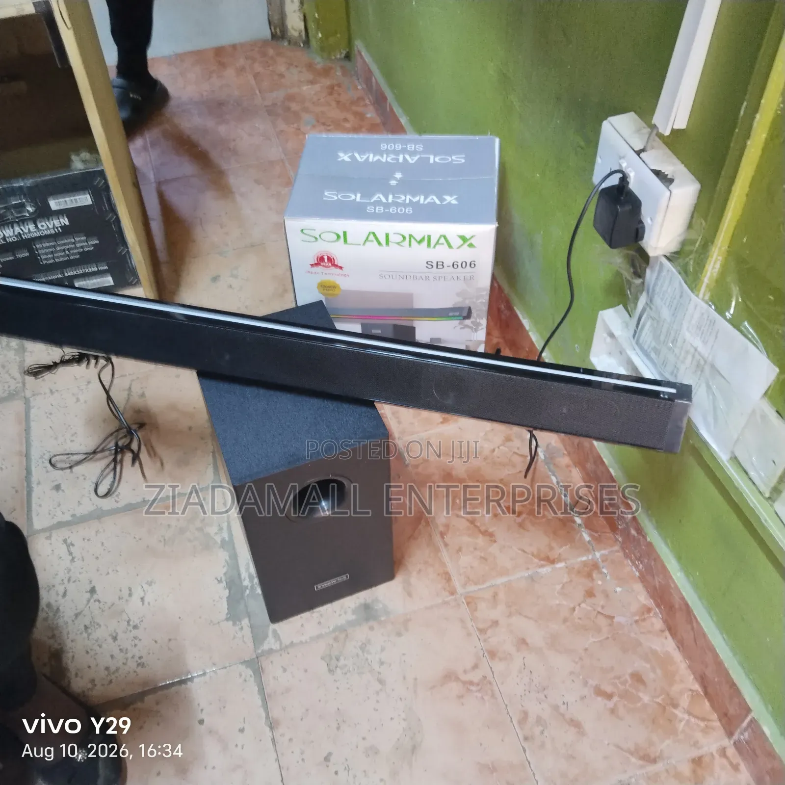 Black 2.1ch Affordable Soundbar System Solarmax Model 606 Sound Bar