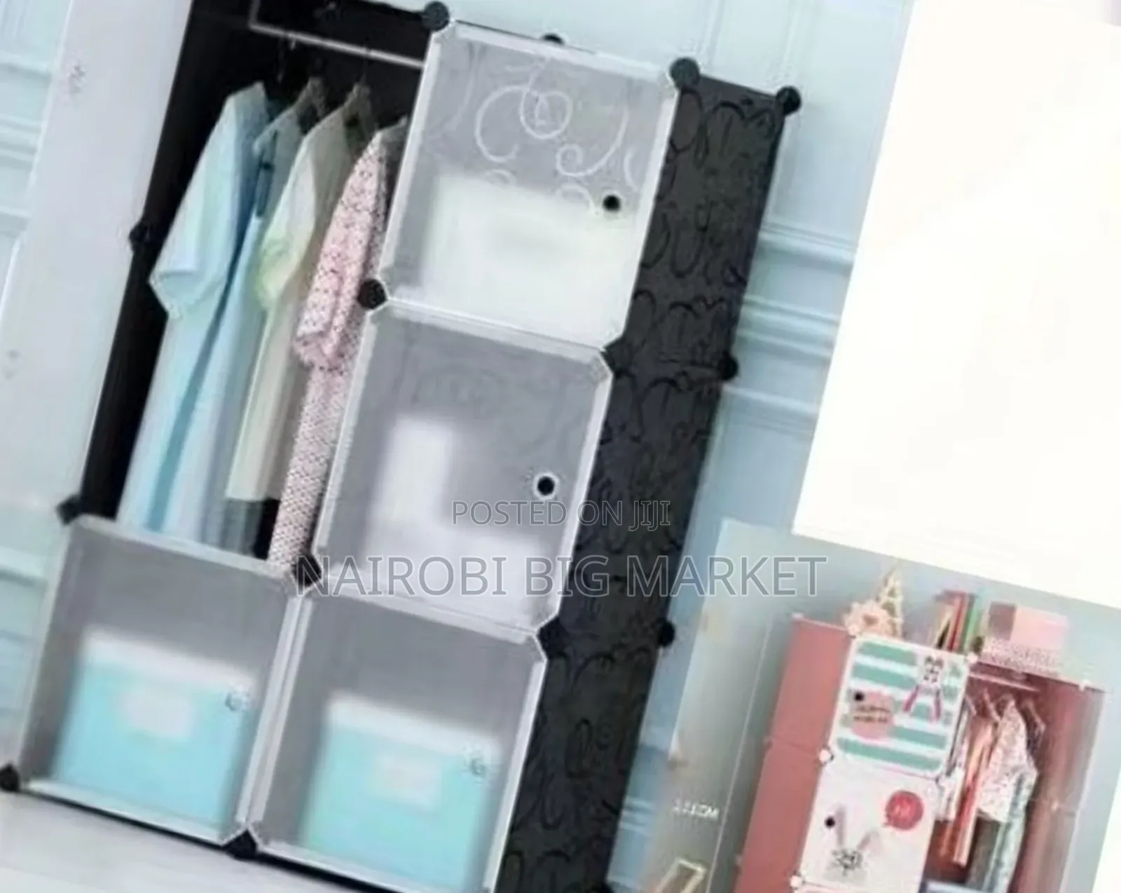Portable 2 Column by 3 Plastic Wardrobe