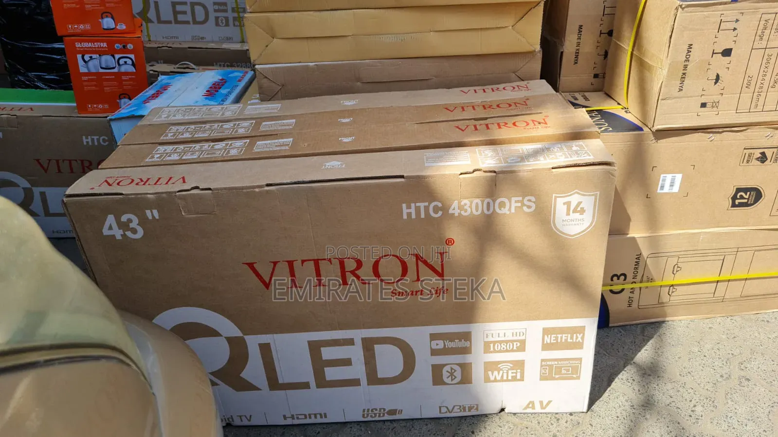 Vitron HTC4300QFS 43 Smart Android TV, 43 Inch QLED TV,