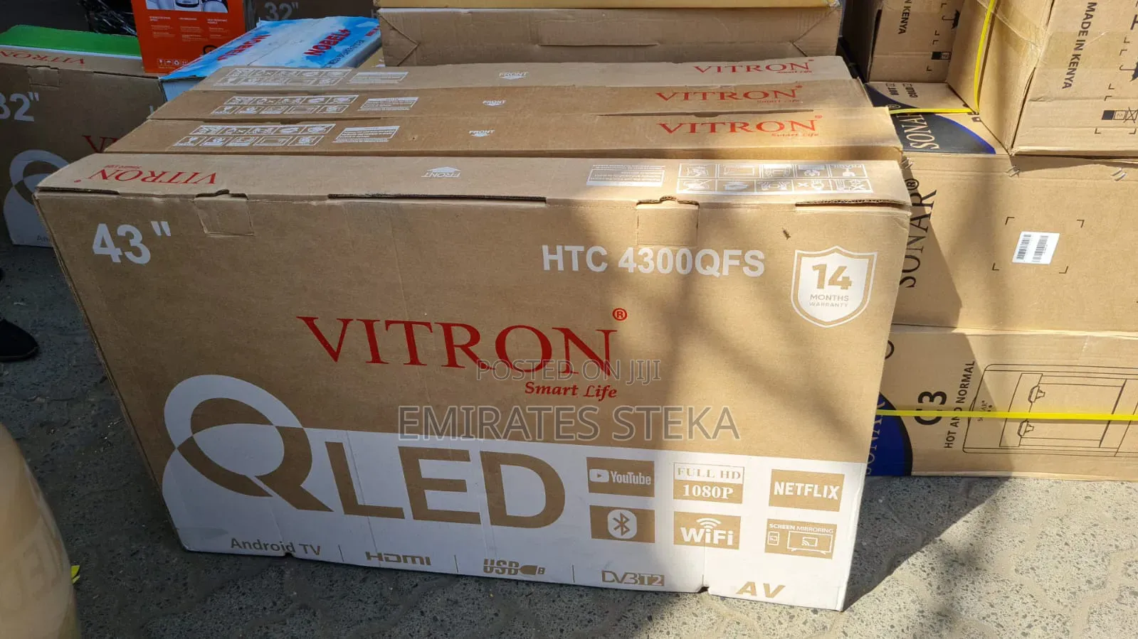 Vitron 43" Inch TV QLED TV Full HD TV Frameless Television