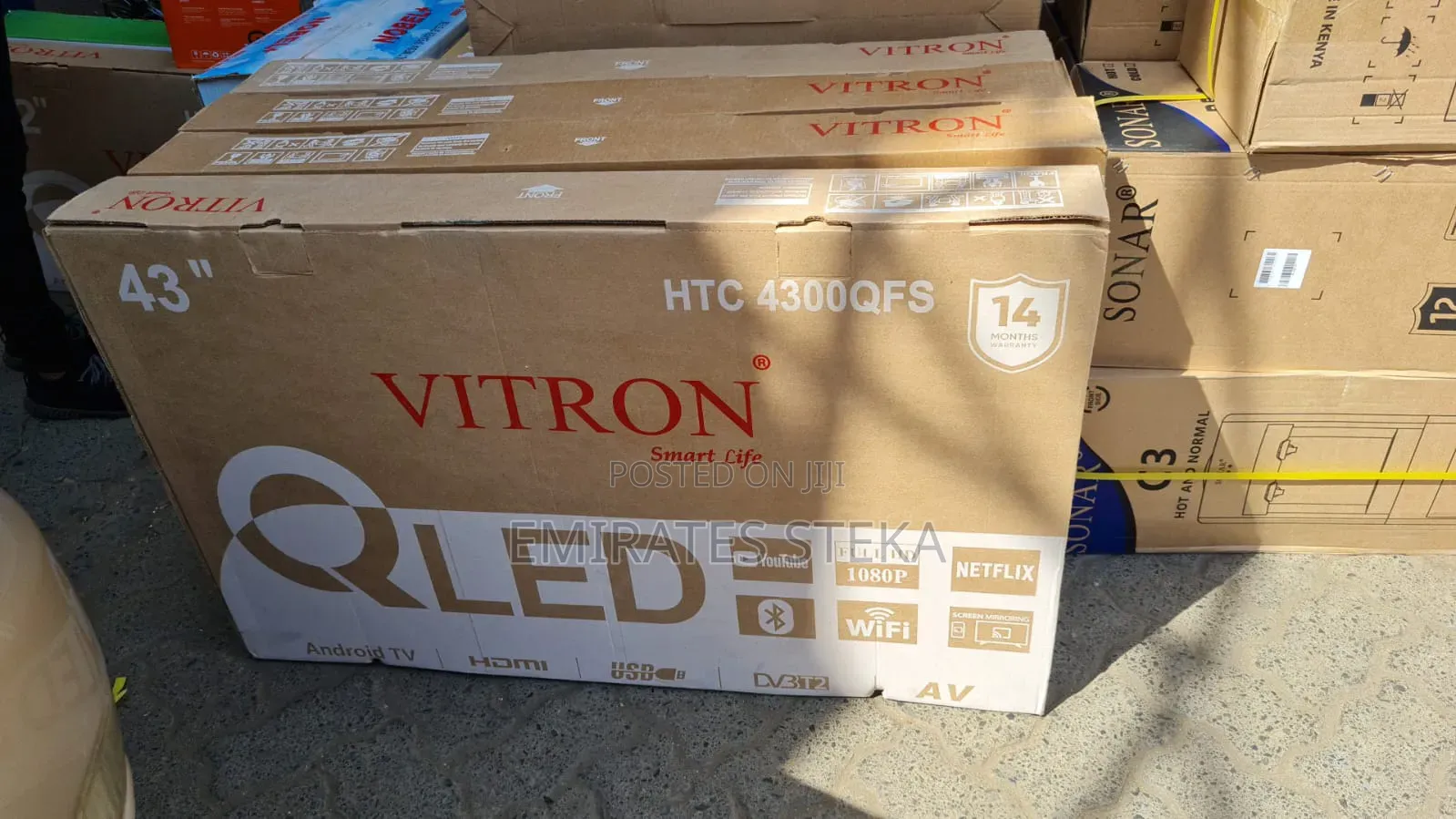 Vitron 43" Inch TV QLED TV Full HD TV Frameless Television