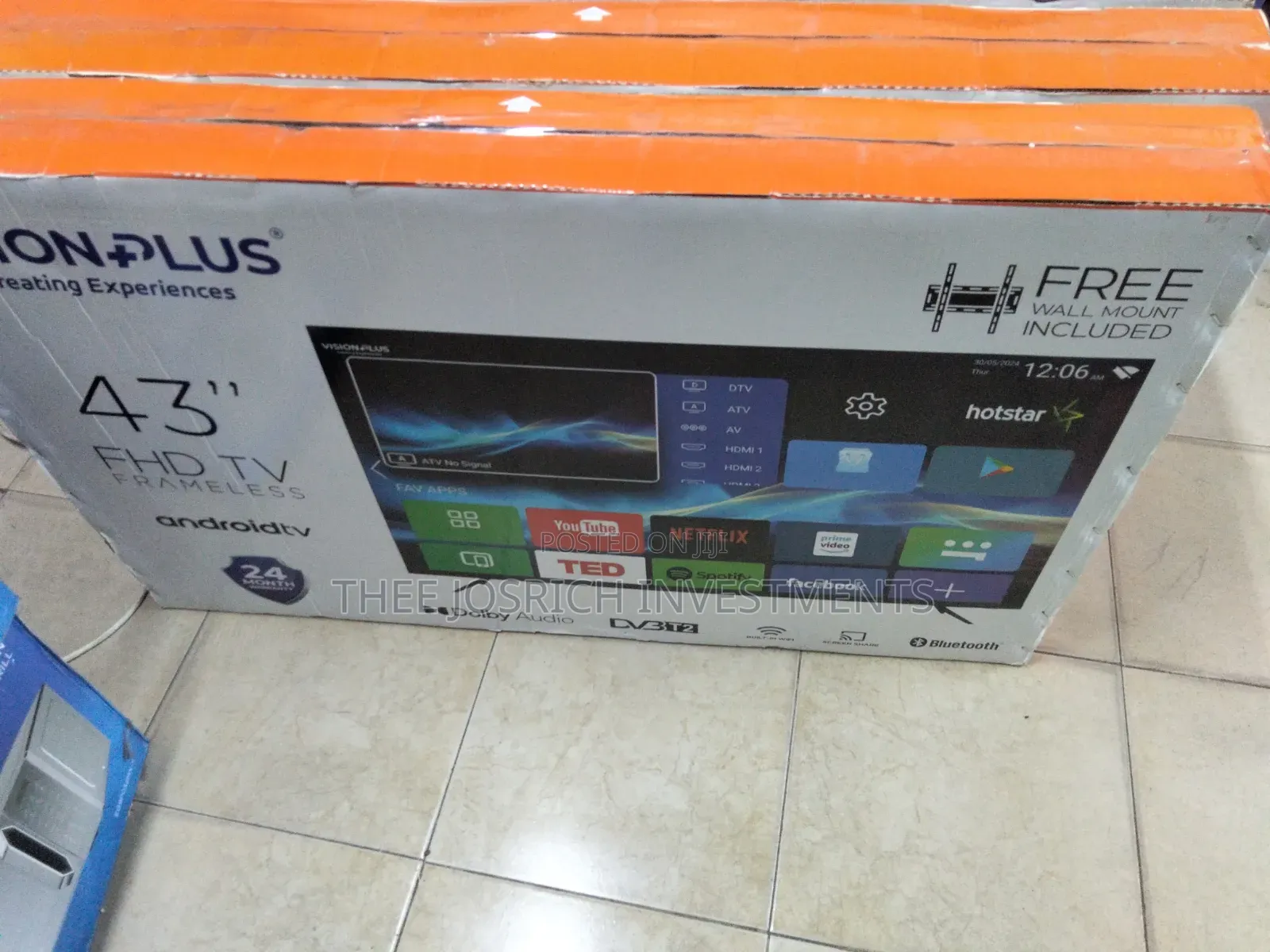 Vision Plus 43 Inch Smart Android TV With Free Wall Mount