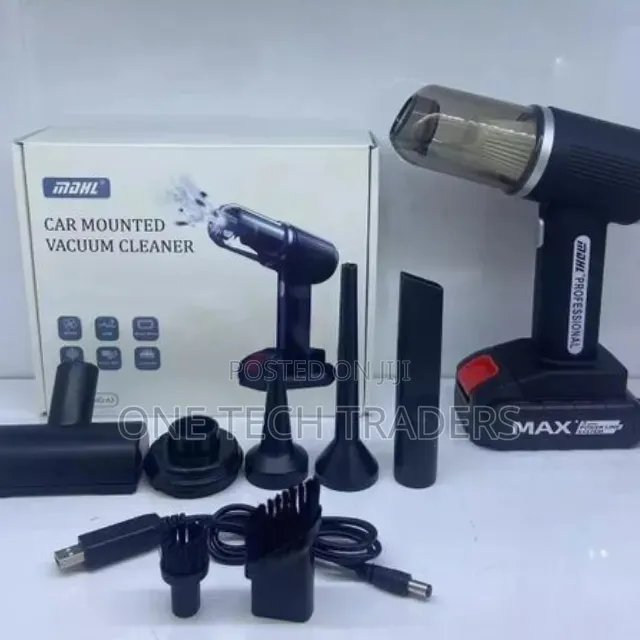 Car Mounted Rechargeable Vacuum Cleaner Comes With 1 Max Battery