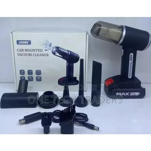 Car Mounted Rechargeable Vacuum Cleaner Comes With 1 Max Battery