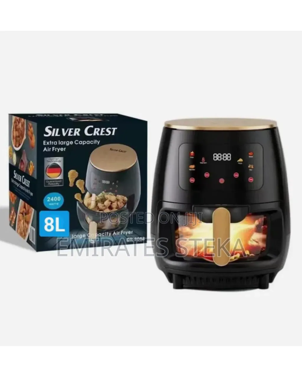 Glass Oven 8ltrs Silver Crest Air Fryer