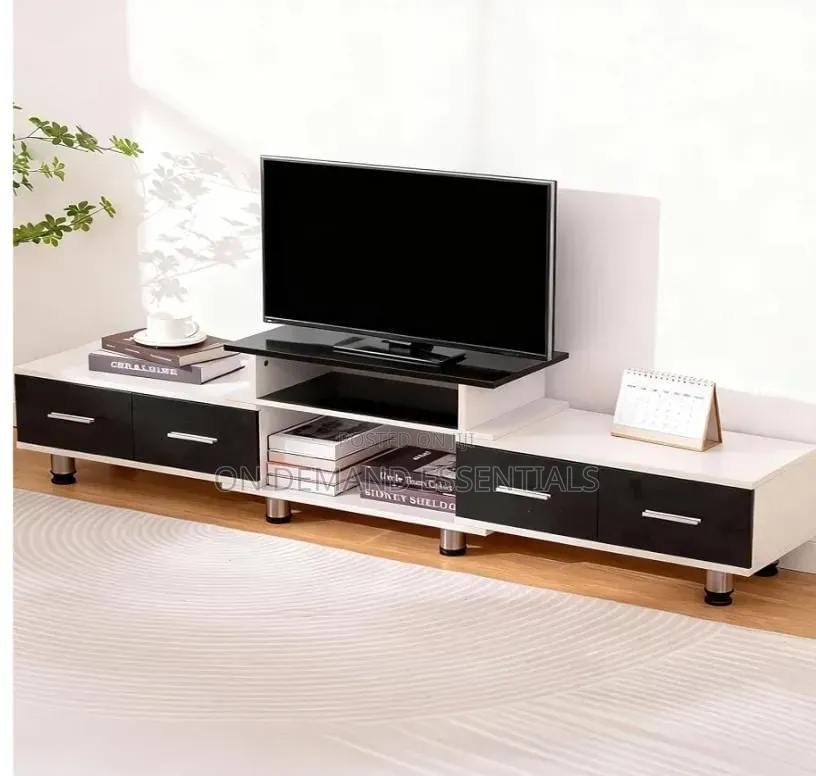 Extendable TV Stand 1.2-1.7m 4 Drawers 3 Shelves Low Cabinet