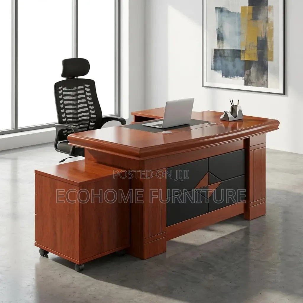 Office Desk; 1.4m Executive Desk With Mobile Extension