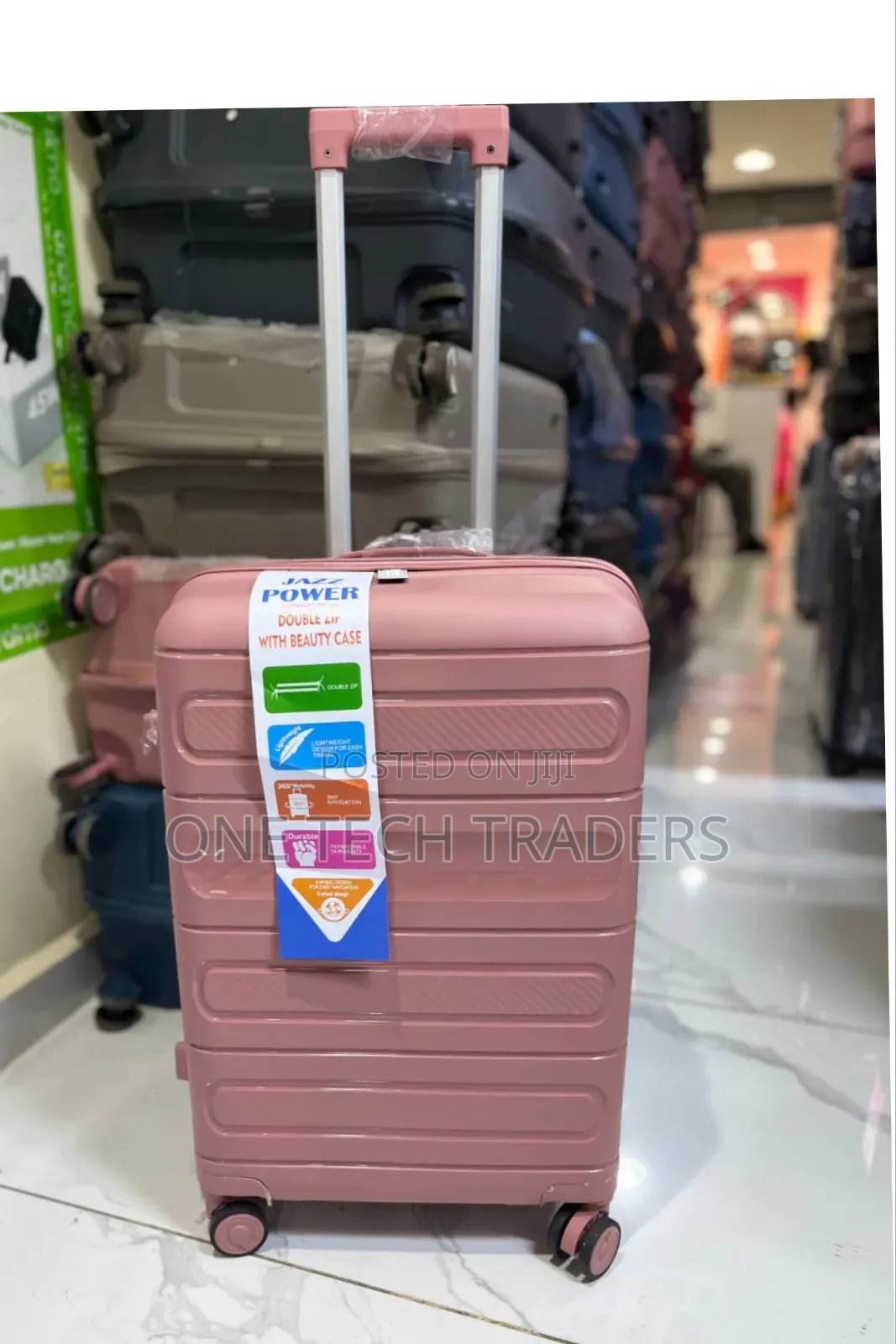 Suitcase, Medium - Double Zipper and Unbreakable