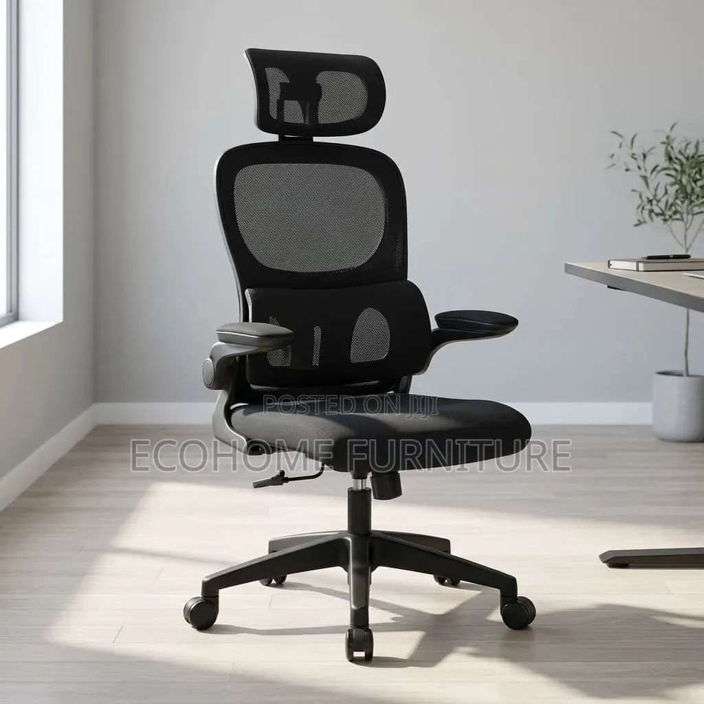 Office Chair; Ergonomic Office Chair With Back Flip Hand
