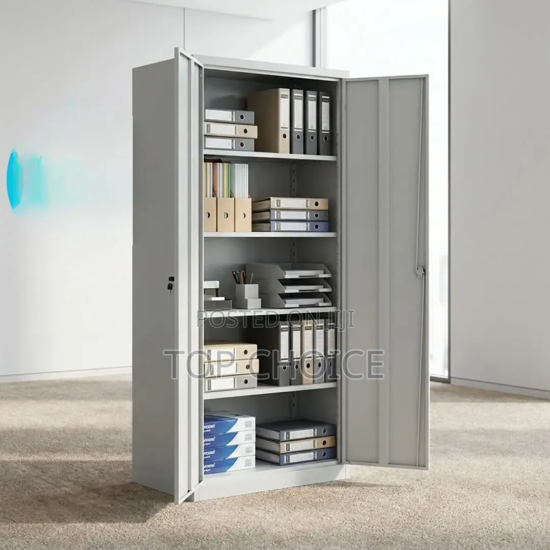 Office Filing Cabinet With Glass Doors | Lockable Storage Cabinet