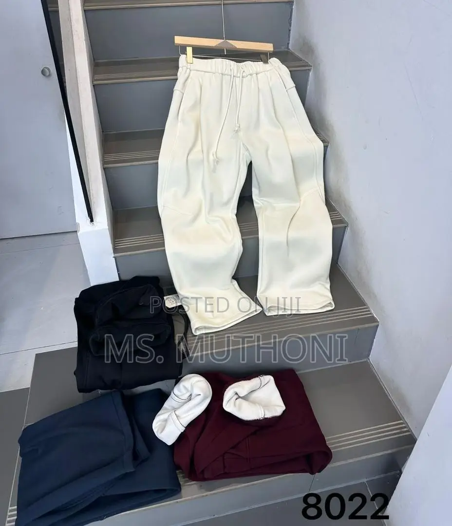 Warm Heavy Wide-Leg Unisex Fleece Sweatpants