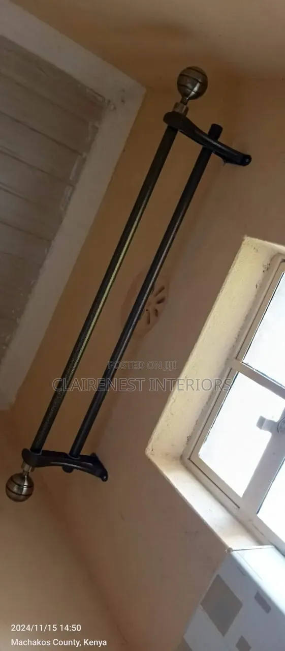 Powder Coated Heavy, Good Quality, Well Maintained Curtain Rods