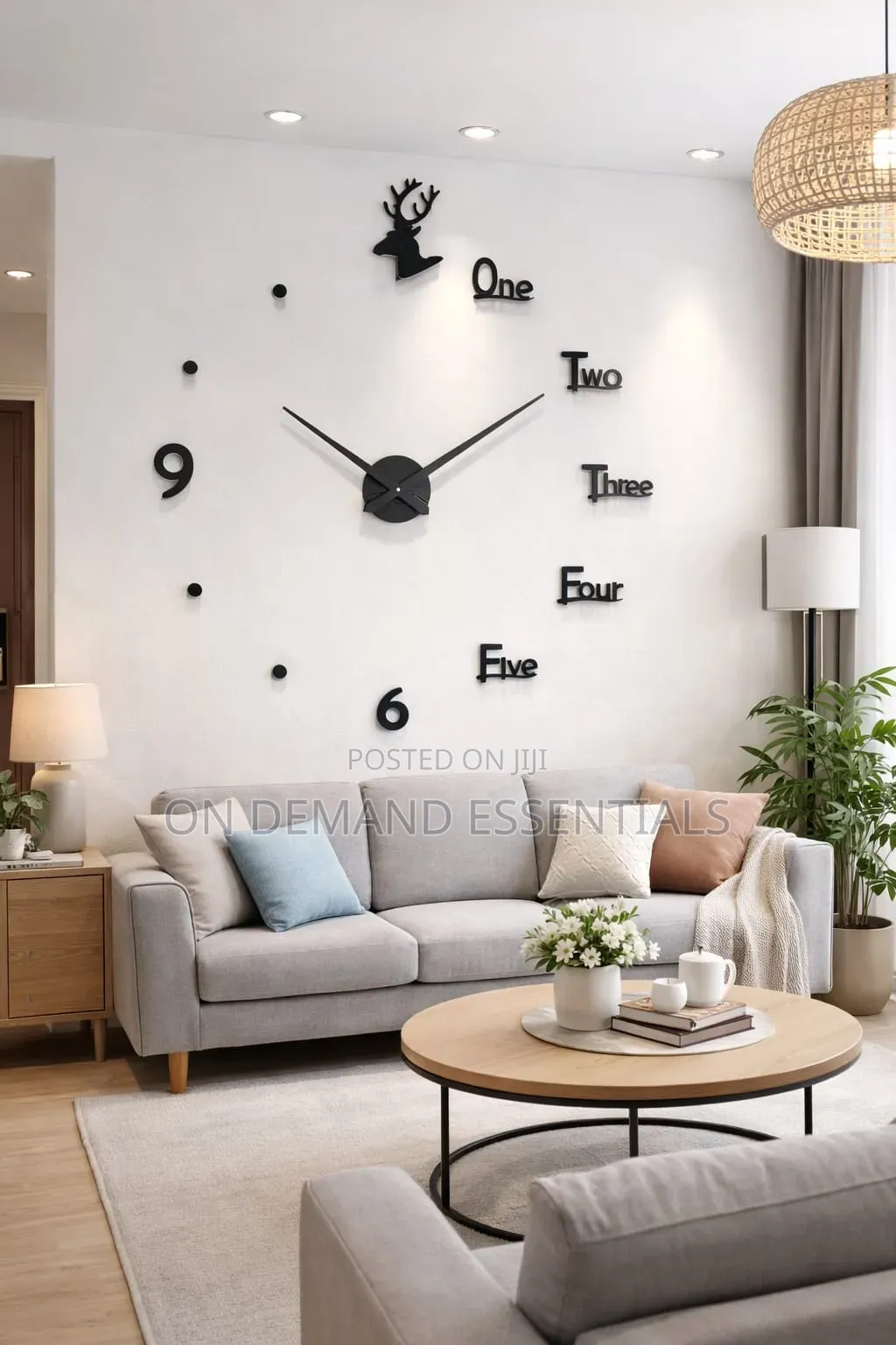 3D Large Roman Numeral Acrylic Mirror Wall Clock Sticker