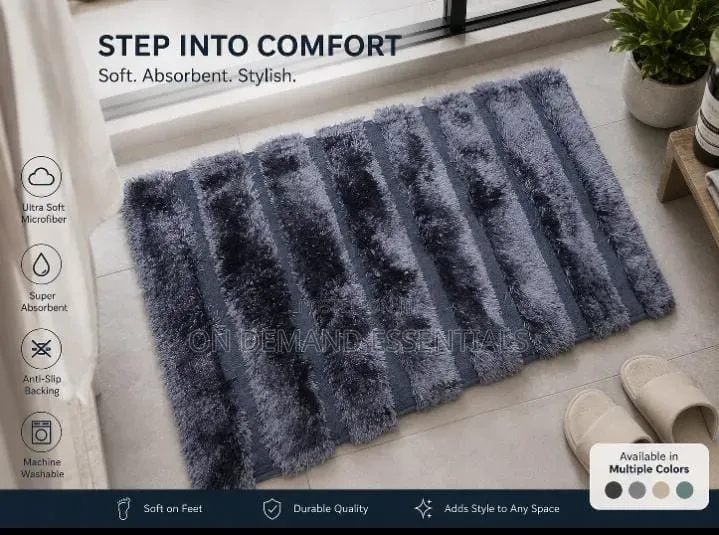 Ultra Soft Microfiber Bathroom Mat Size *50*8O* . Cm