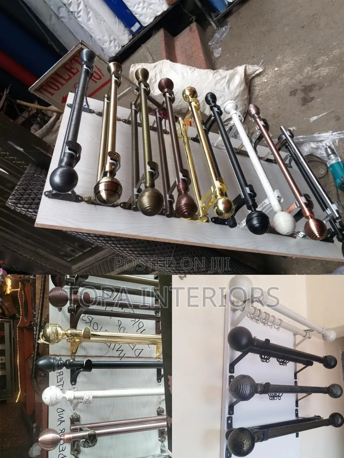 Heavy Duty Locally Fabricated JUA KALI CURTAIN RODS and Accessories