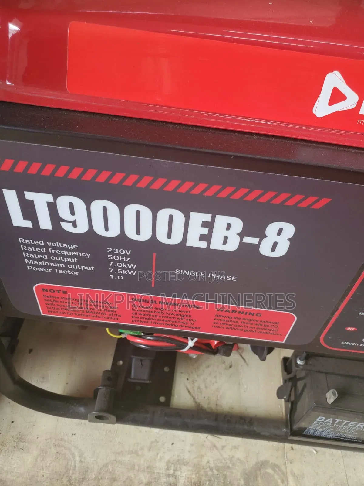 Premier LT9000EB-8  9kva/7.5kw Petrol Generator