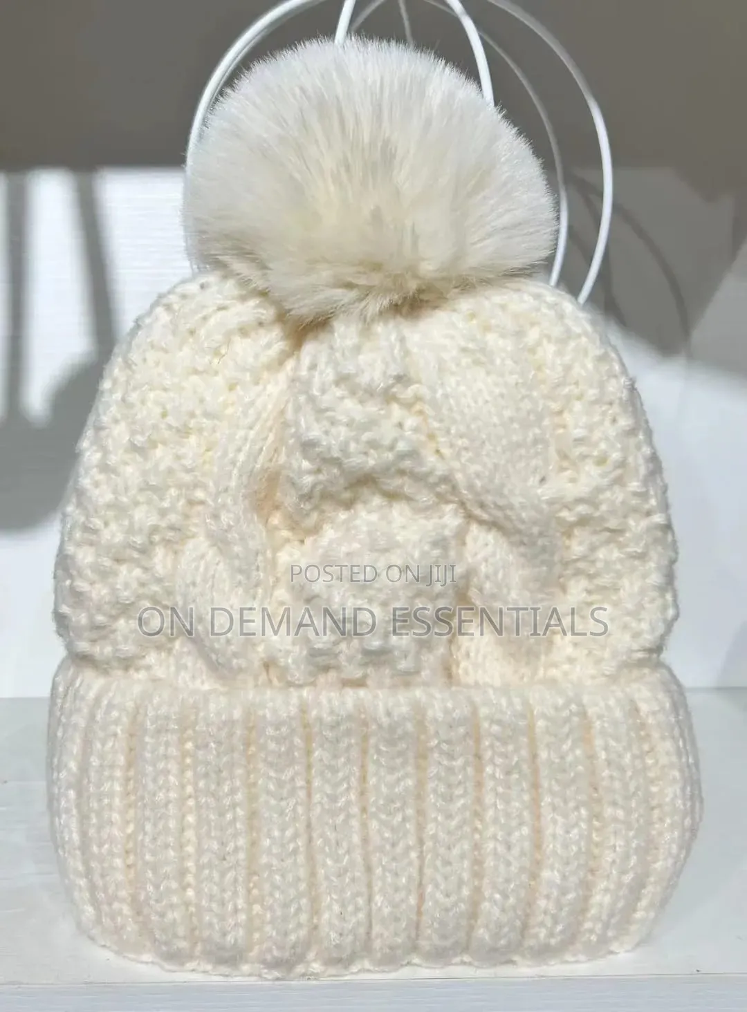 *Winter Knitted Hat Fleece Lined Warm Pure Color Versatile