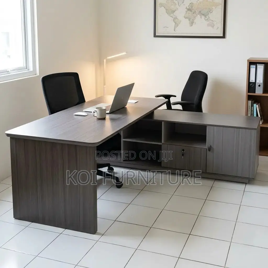 Office Desk; 1.6 Meter Executive Managers Desk in L Shape