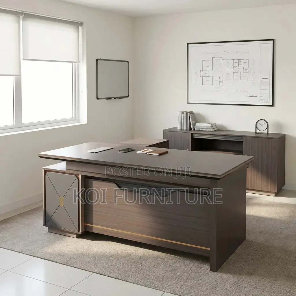 Office Desk; 1.6 Meter Executive Managers Desk in L Shape