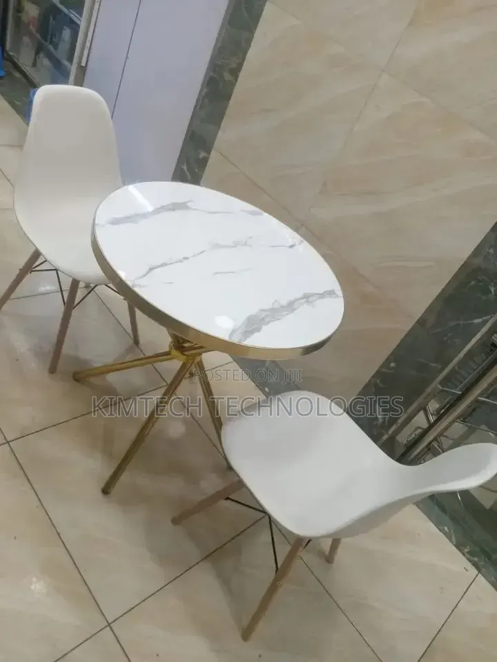Wooden Marble Effect 2 Seater Dinning Set