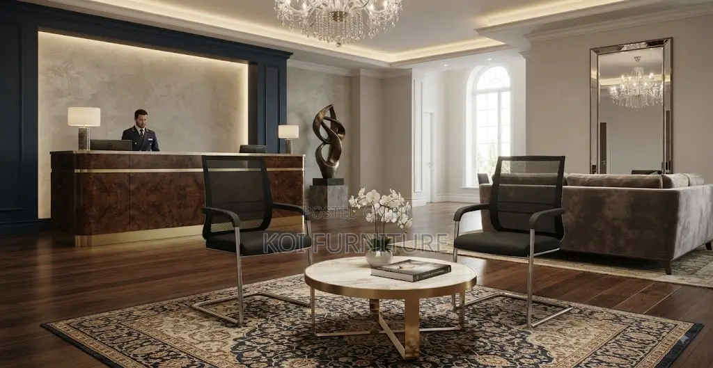 Office Chairs; Visitors High Back Sled Legs Mesh KOI Chairs