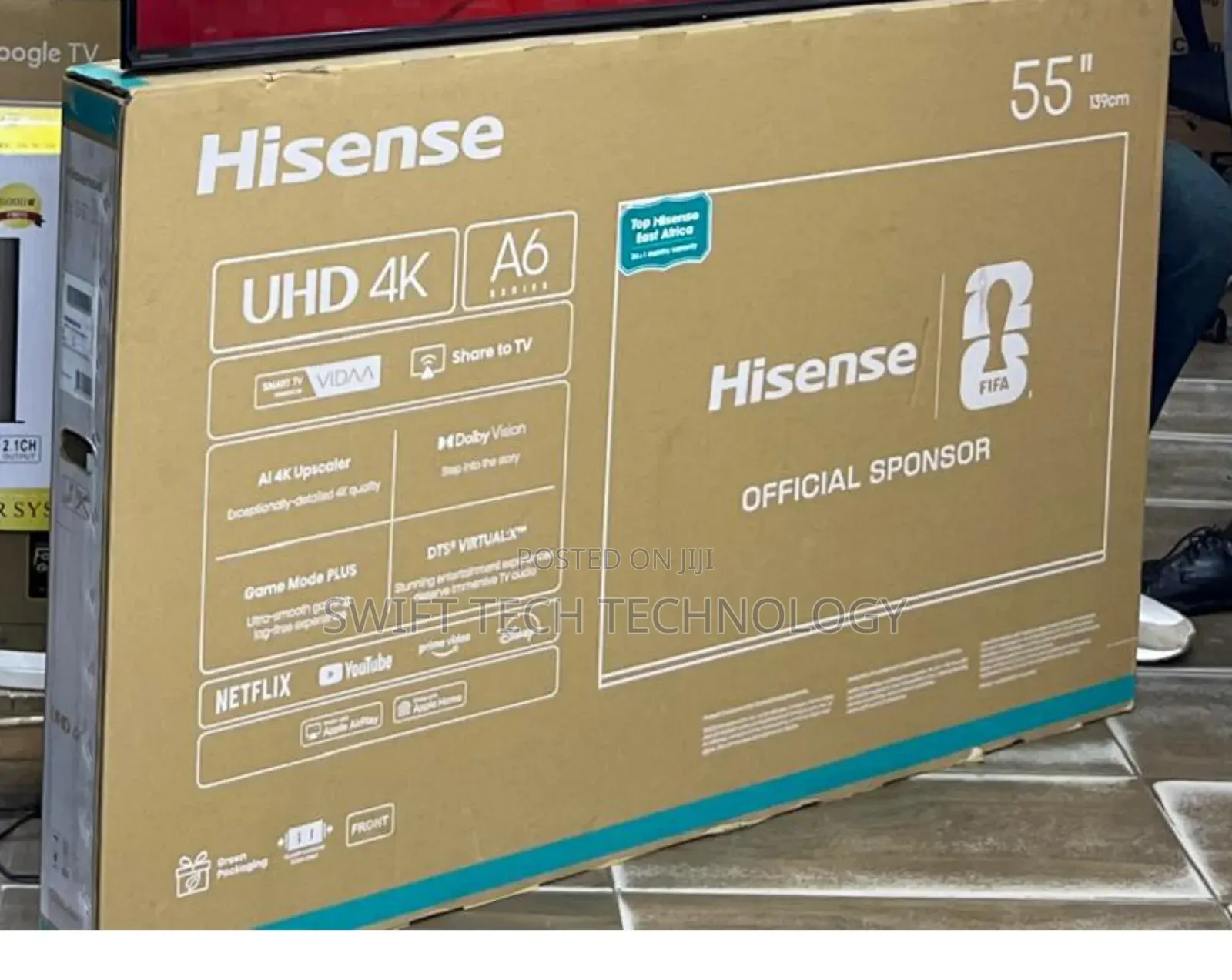 Hisense 55" Inch 55a6 Ultra Hd TV Frameless Smart TV-Vidaa Smart