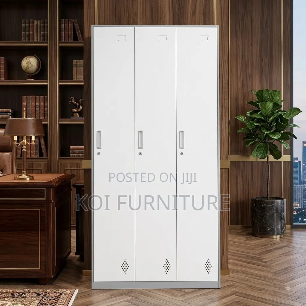 Office Cabinet; Three Large Doors Office Files Storage Cabinet