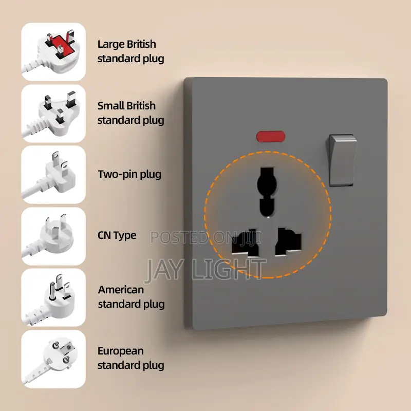 Matte Gray PC BS Standard 13A Wall Single Socket