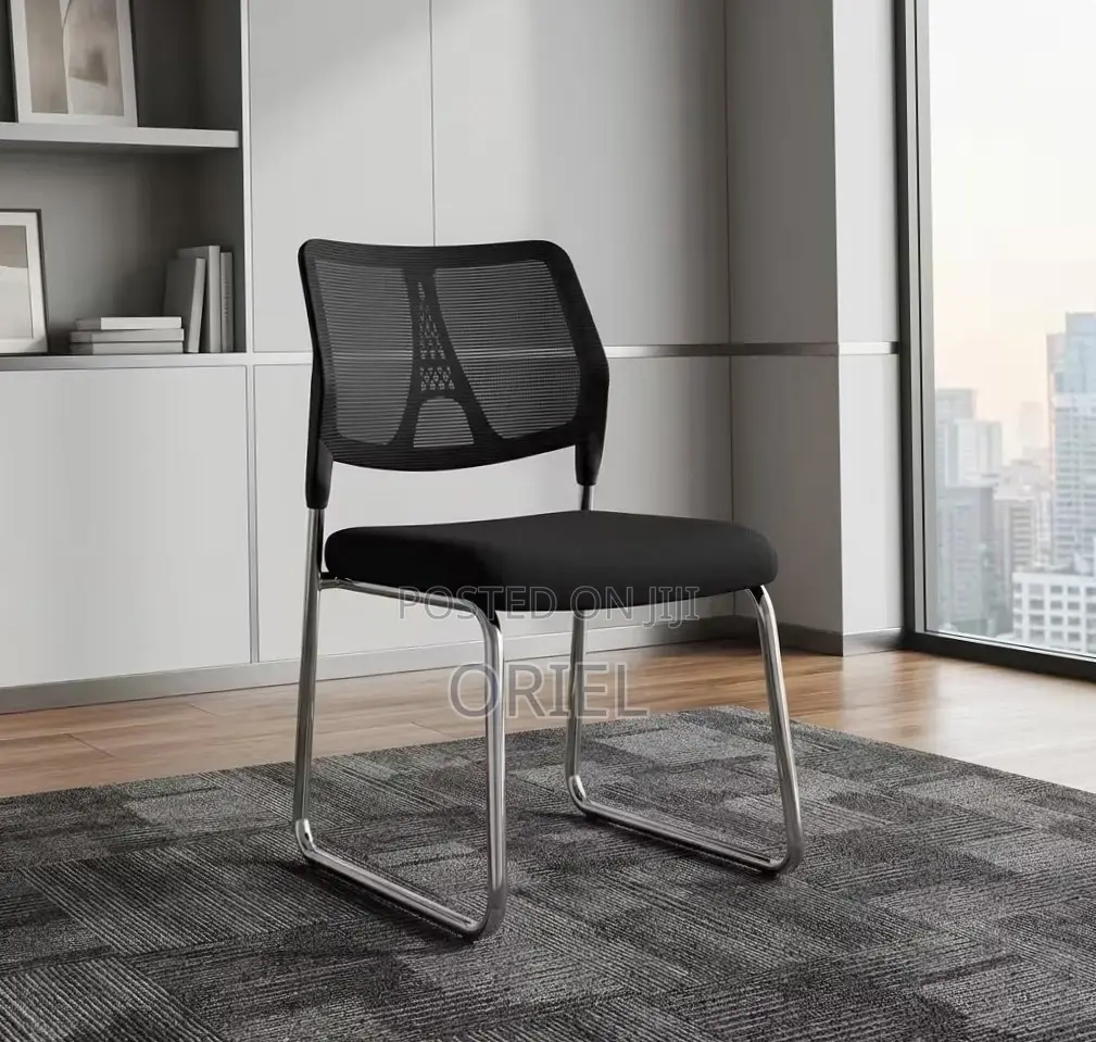 Office Chair : Cantilever Armless Mesh Reception Chair