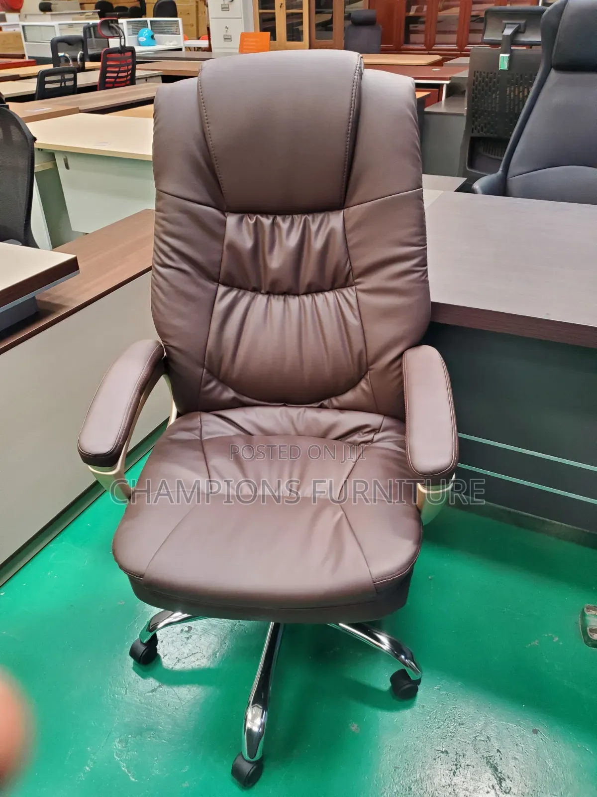 High Back Padded Executive Brown Chair