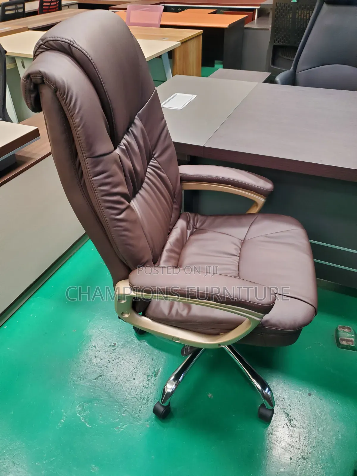 High Back Padded Executive Brown Chair