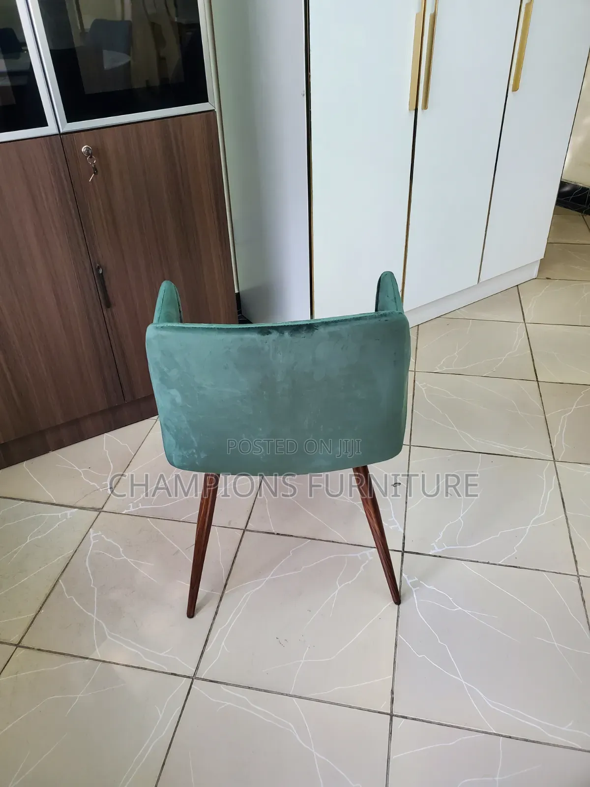 Green Velvet Dining/Accent Armchair