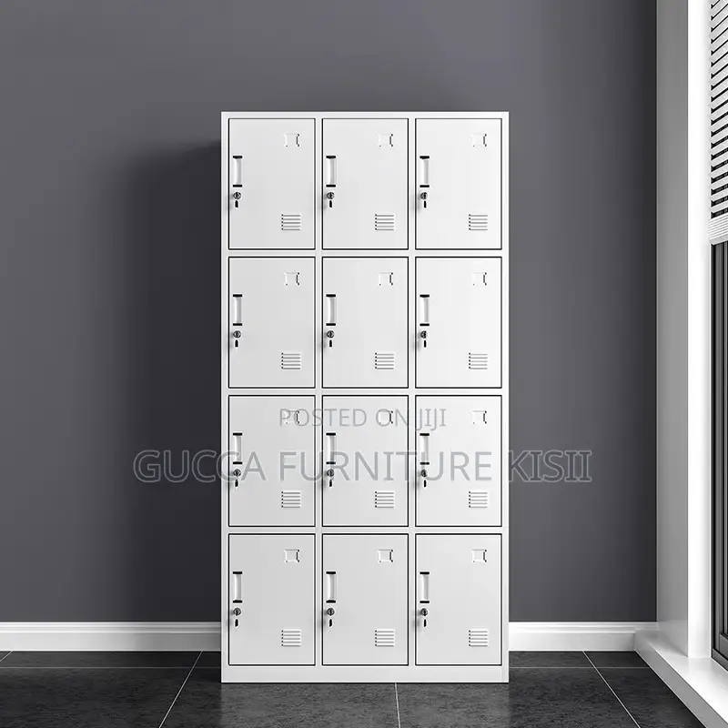 Office Cabinet; 12-Locker Steel Gym Cabinet