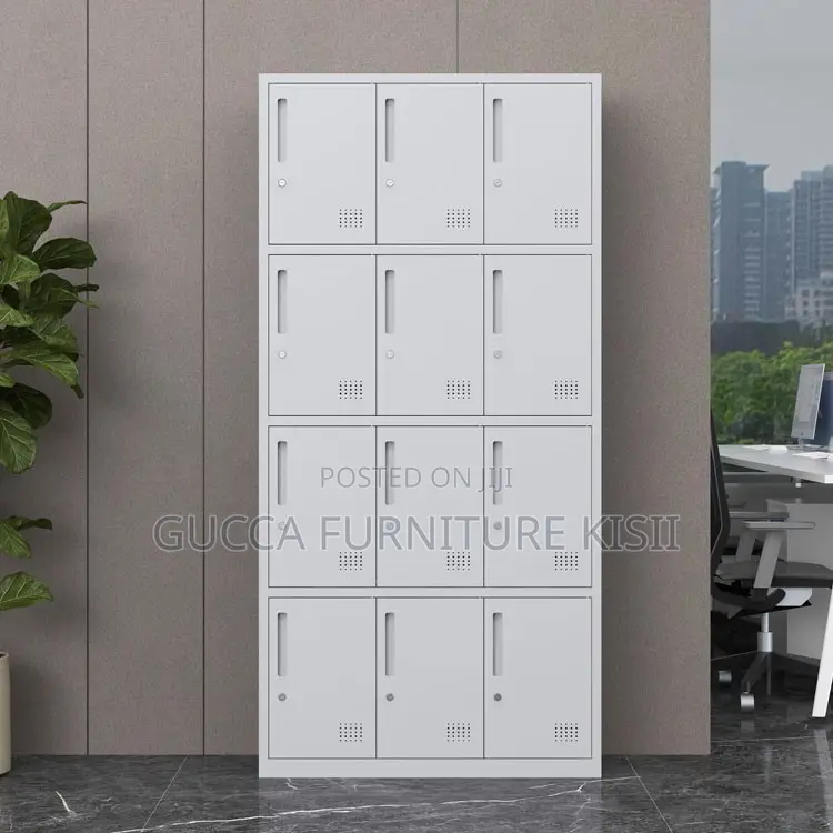 Office Cabinet; 12-Locker Steel Gym Cabinet