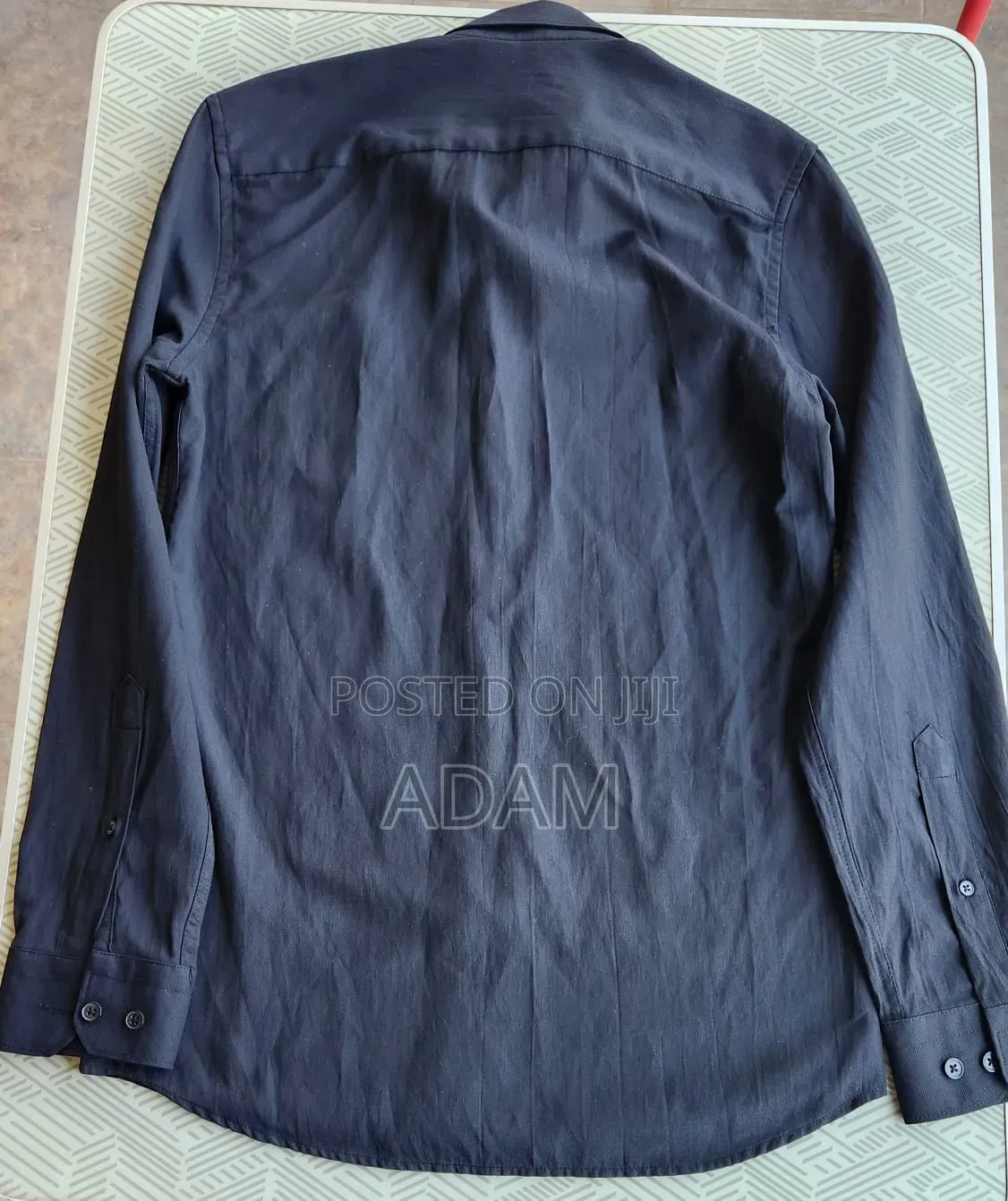 Men’s Navy Blue Button-Up Shirt