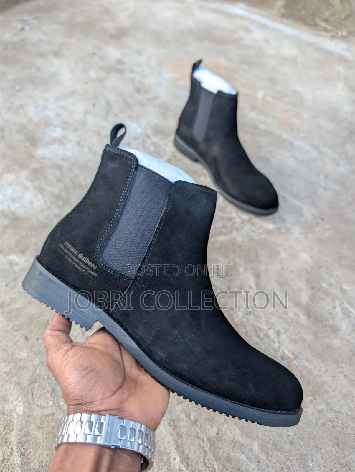 Renato Dulbecc Mens Suede Slip on Chelsea Boots